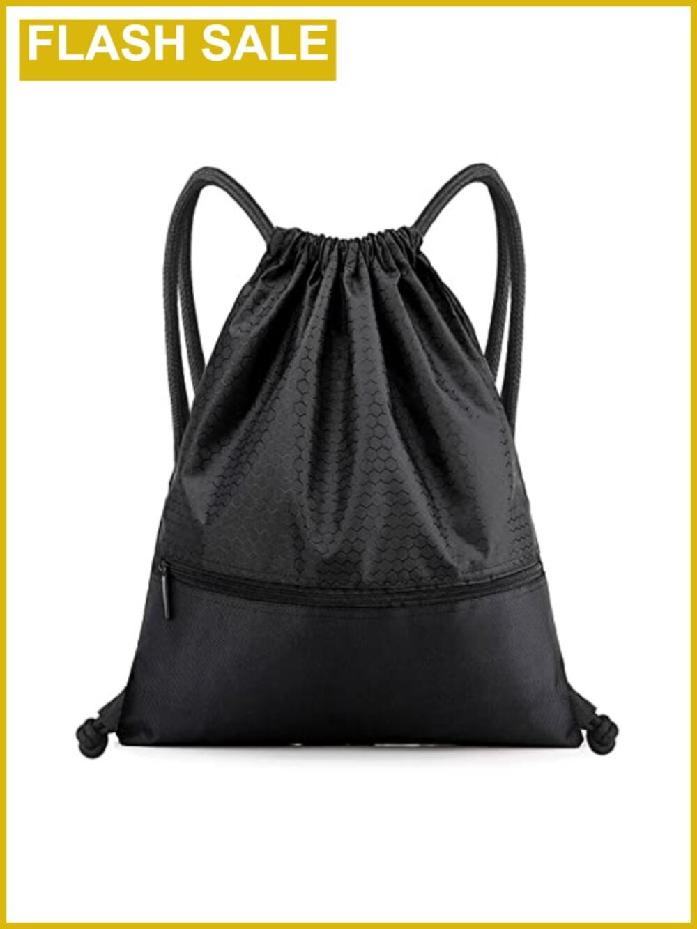 Waterproof Drawstring Backpack Gym Bag with Zip Pocket